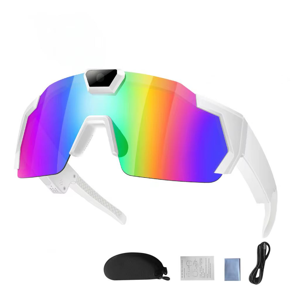 4K POV Glasses Smart Baseball Sunglasses with Camera Photos Audios Videos Recording Lightweight Cycling Camera Wearable Eyewear
