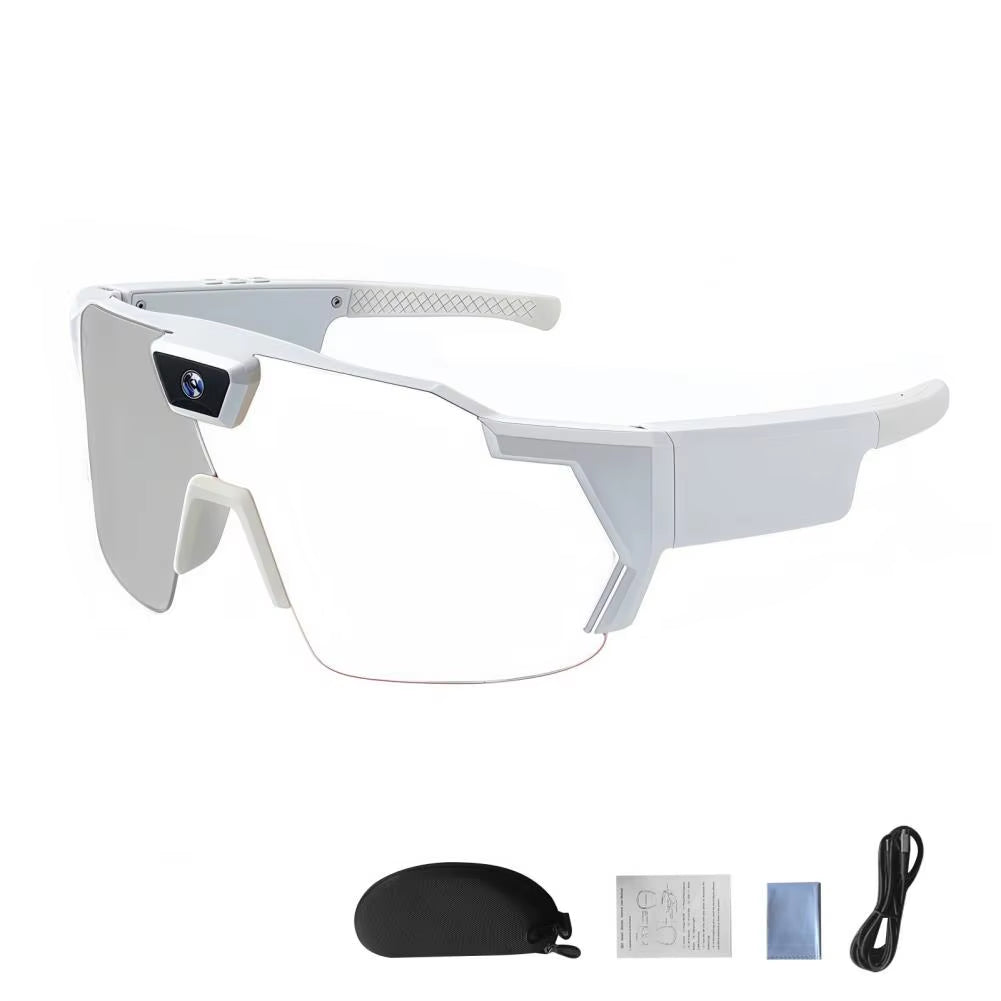 4K POV Glasses Smart Baseball Sunglasses with Camera Photos Audios Videos Recording Lightweight Cycling Camera Wearable Eyewear