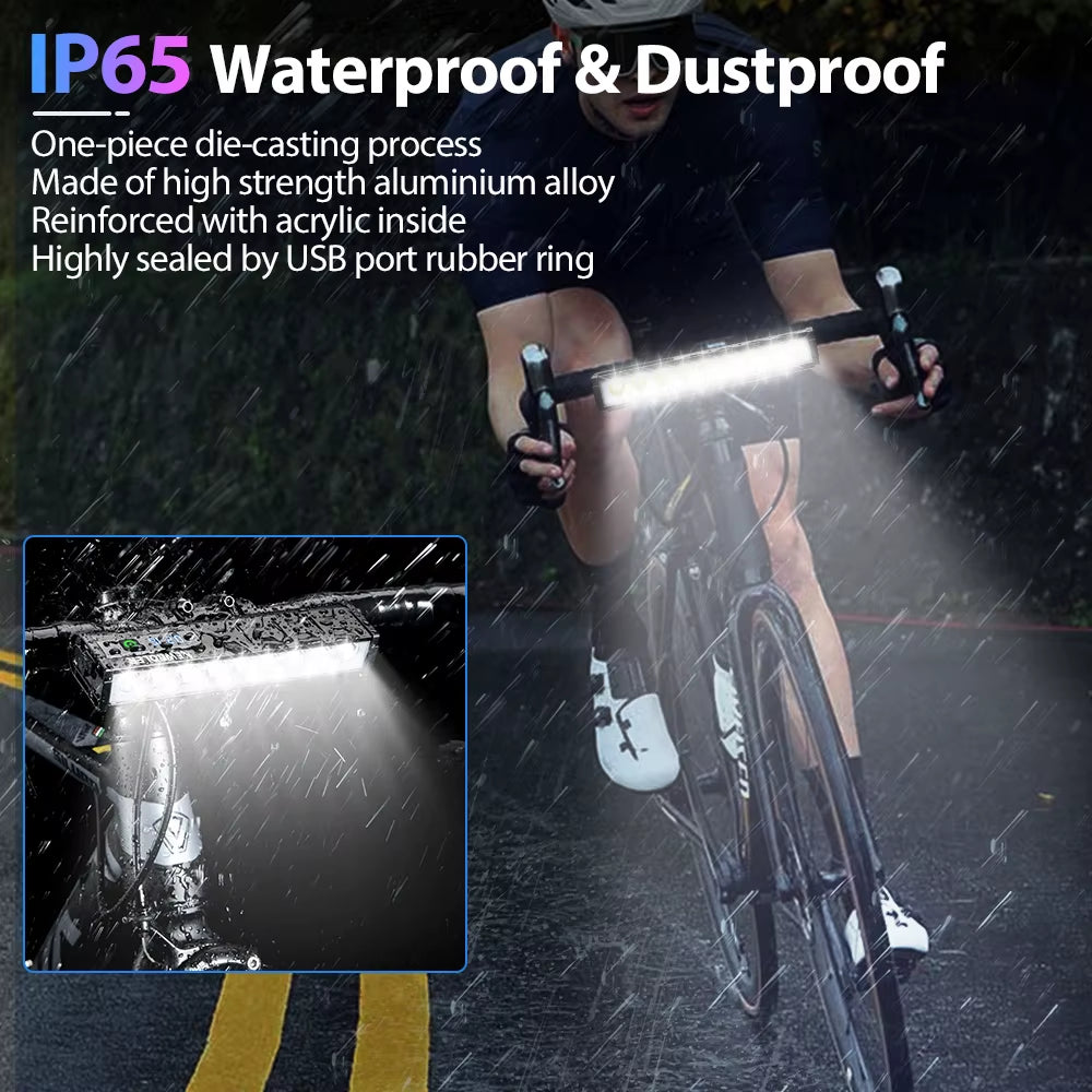 Bicycle Light Front 10000Lumen Bike Light 10000Mah Waterproof Flashlight USB Charging MTB Road Cycling Lamp Accessories