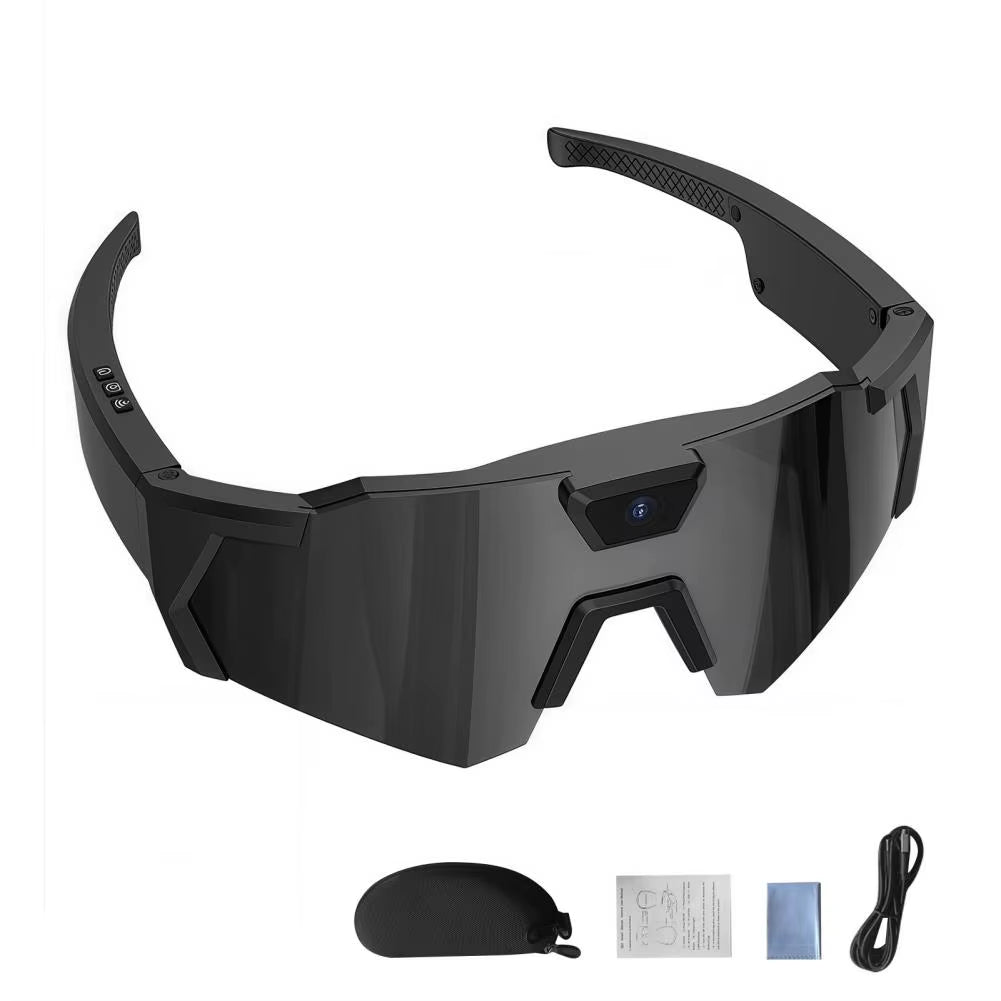 4K POV Glasses Smart Baseball Sunglasses with Camera Photos Audios Videos Recording Lightweight Cycling Camera Wearable Eyewear