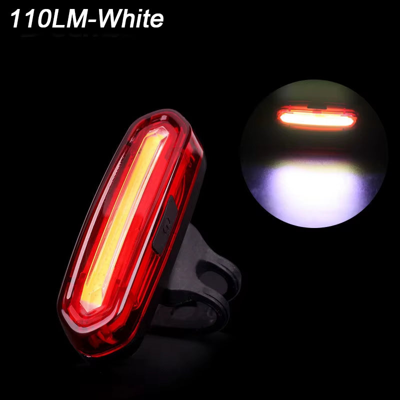 Bike Taillight COB Bicycle Rear Light with 6 Modes USB Rechargeable Mtb LED Warning Tail Lamp Cycling Accessories