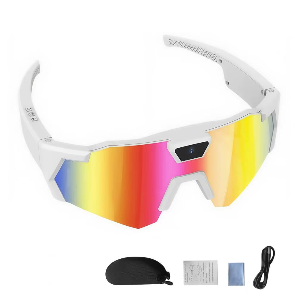 4K POV Glasses Smart Baseball Sunglasses with Camera Photos Audios Videos Recording Lightweight Cycling Camera Wearable Eyewear