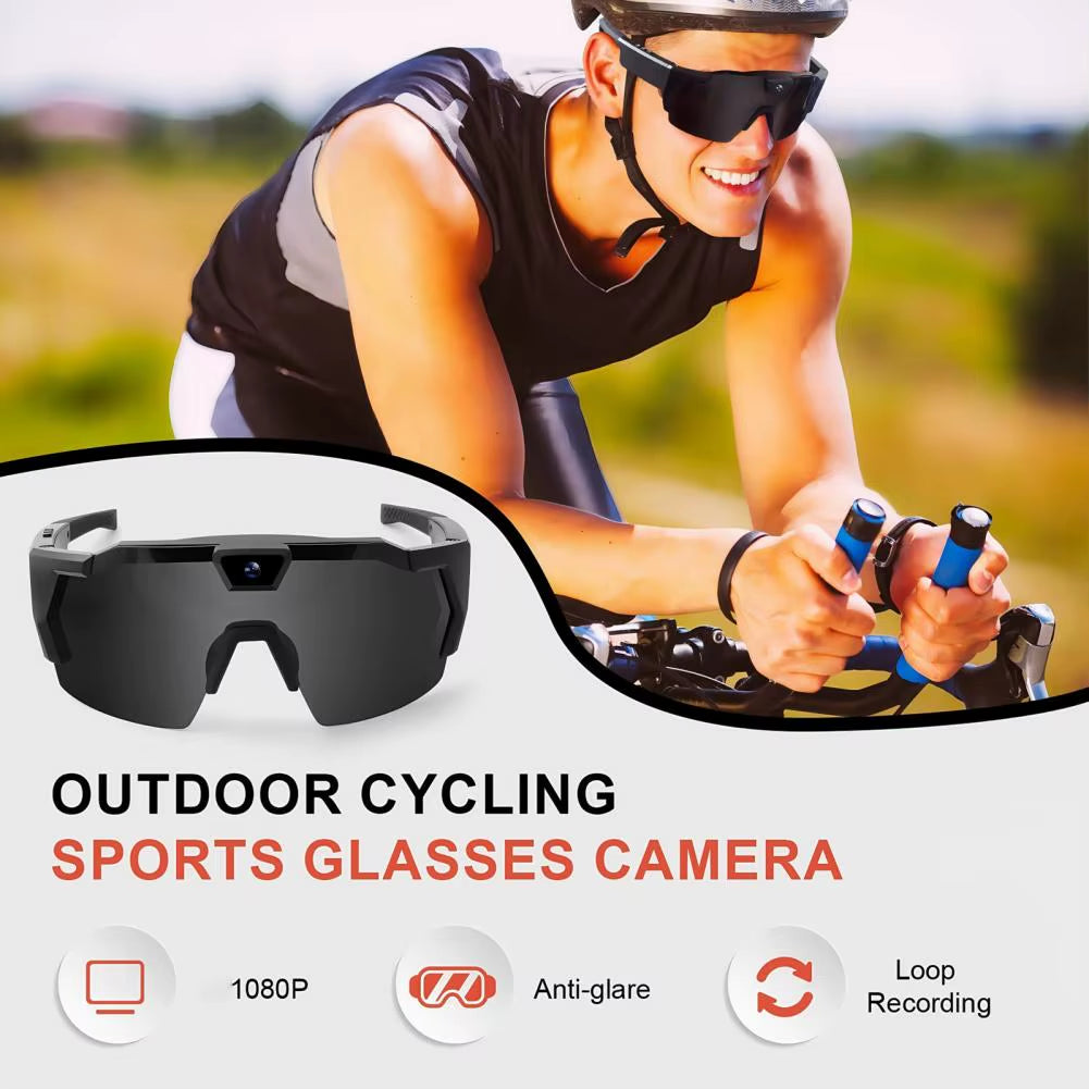 4K POV Glasses Smart Baseball Sunglasses with Camera Photos Audios Videos Recording Lightweight Cycling Camera Wearable Eyewear