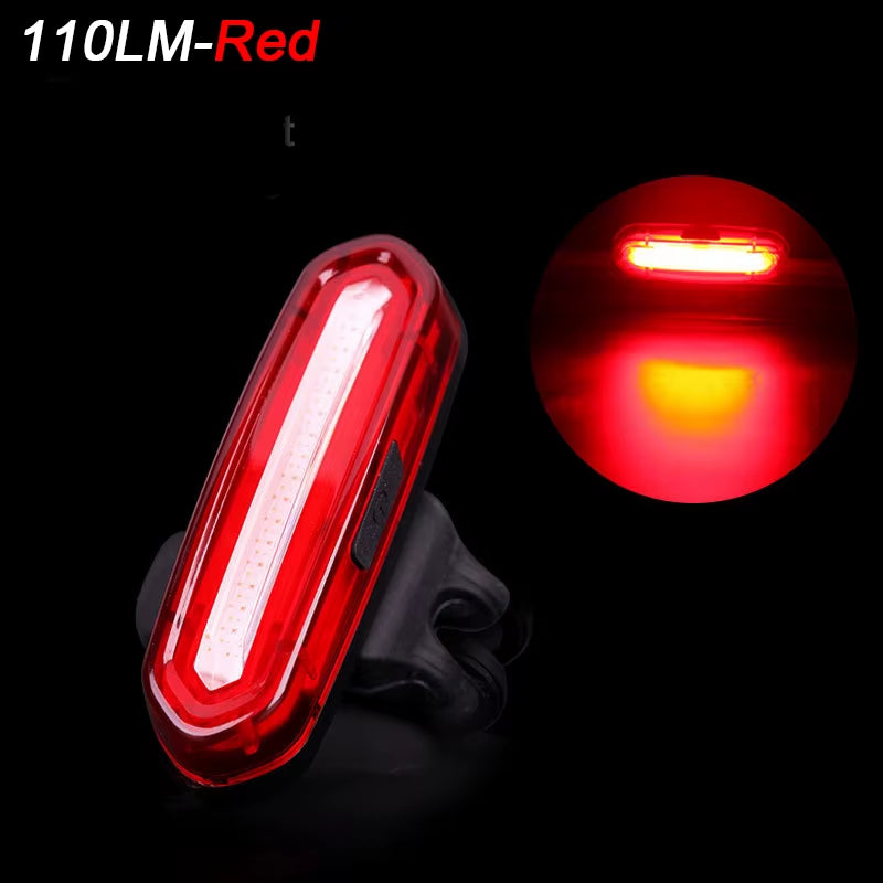 Bike Taillight COB Bicycle Rear Light with 6 Modes USB Rechargeable Mtb LED Warning Tail Lamp Cycling Accessories