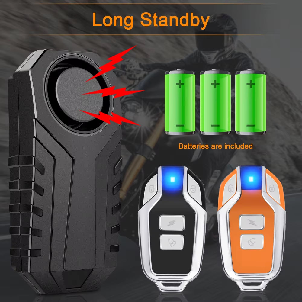 Motorcycle Alarm Wireless Remote Control Waterproof 113Db Bicycle Electric Scooter Moto anti Theft Security Alarm