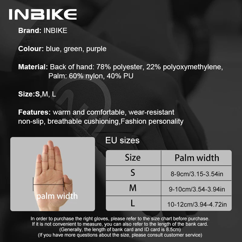 INBIKE Gel-Padded Cycling Gloves – Men & Women, Autumn/Winter