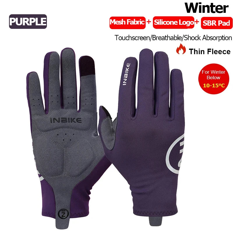 INBIKE Gel-Padded Cycling Gloves – Men & Women, Autumn/Winter