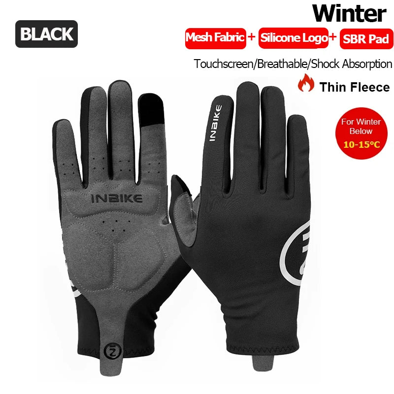 INBIKE Gel-Padded Cycling Gloves – Men & Women, Autumn/Winter