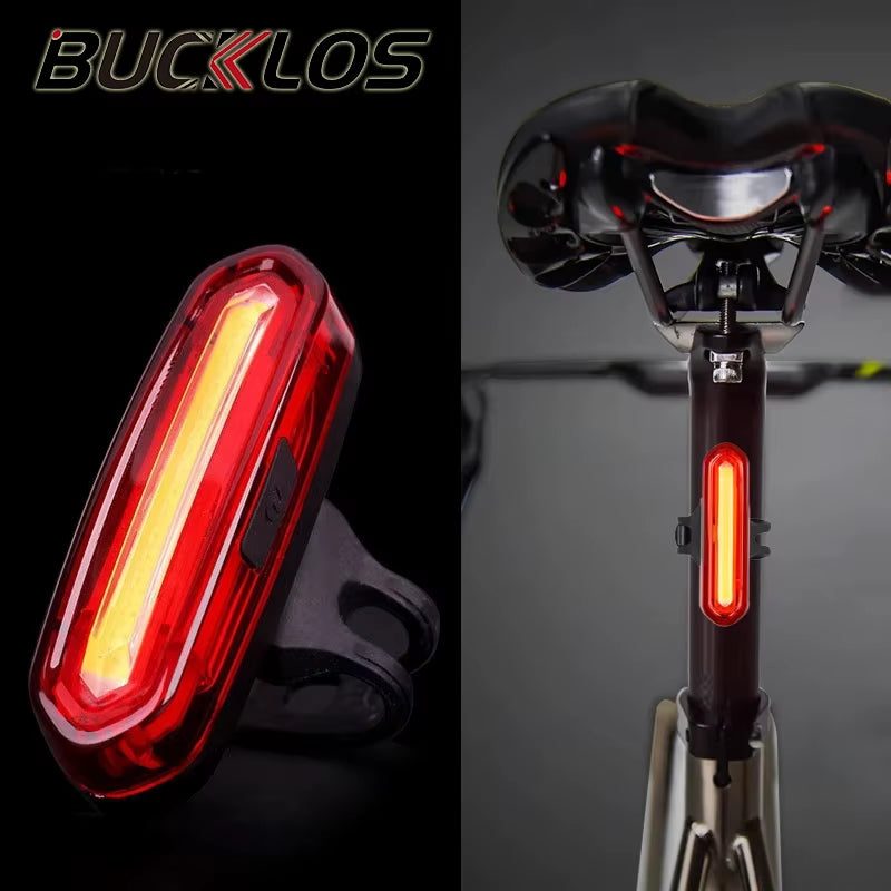 Bike Taillight COB Bicycle Rear Light with 6 Modes USB Rechargeable Mtb LED Warning Tail Lamp Cycling Accessories