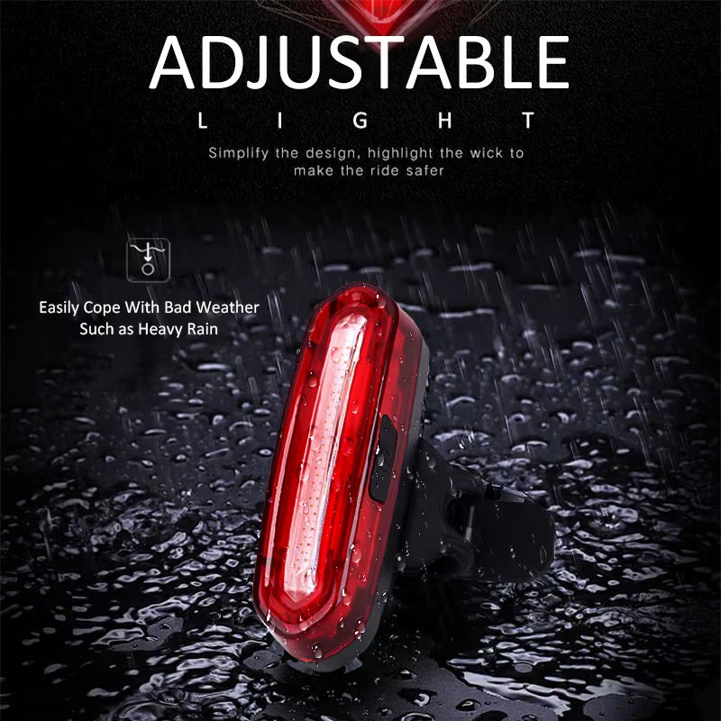 Bike Taillight COB Bicycle Rear Light with 6 Modes USB Rechargeable Mtb LED Warning Tail Lamp Cycling Accessories