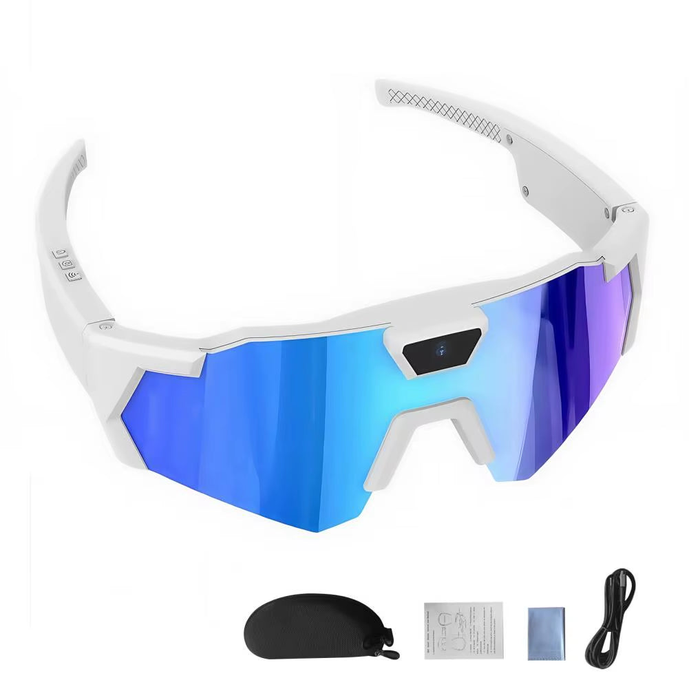 4K POV Glasses Smart Baseball Sunglasses with Camera Photos Audios Videos Recording Lightweight Cycling Camera Wearable Eyewear
