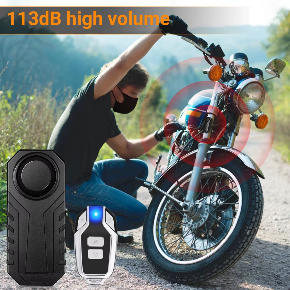Motorcycle Alarm Wireless Remote Control Waterproof 113Db Bicycle Electric Scooter Moto anti Theft Security Alarm