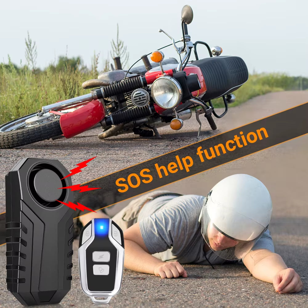Motorcycle Alarm Wireless Remote Control Waterproof 113Db Bicycle Electric Scooter Moto anti Theft Security Alarm